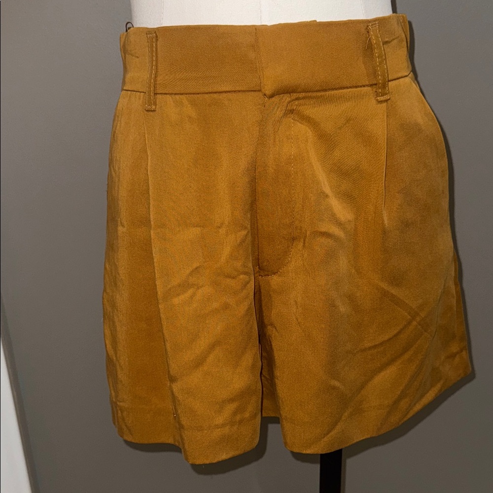 Zara Rust Colored High-Rise Shorts